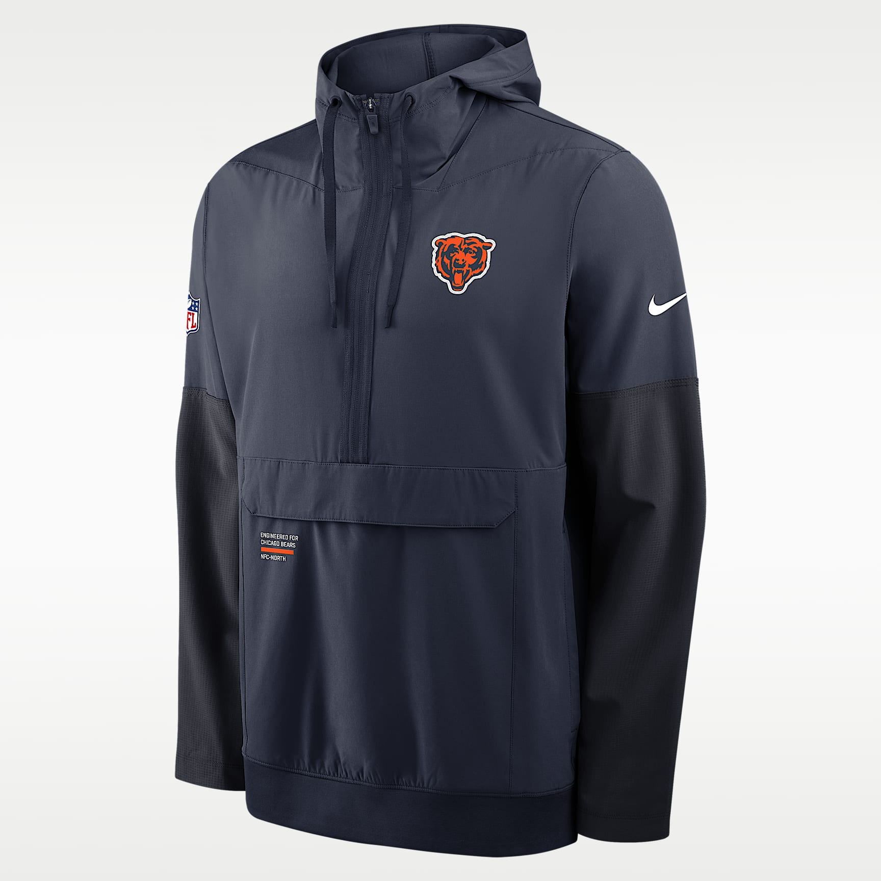 Chicago Bears Well Rounded Anorak Men's Nike NFL 1/2-Zip Hooded